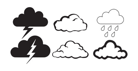 Weather icons. Weather forecast icon set. rainbow, cloud and rain icon. Victor illustration eps 10