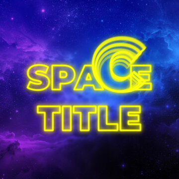 Space Text Crawling Title Animation for Square Posts