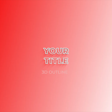 3D Animation Title Animation with Animated Stroke Effect for Square Posts