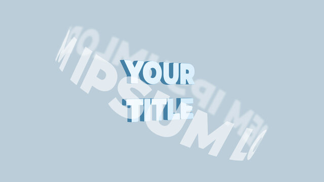 3D Logo Kinetic Text Title Animation for Wide Screen