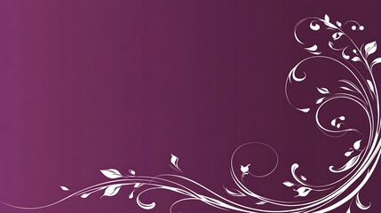 Elegant floral design on a deep purple background (1)