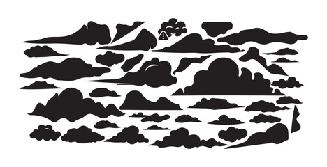 Cloud icon set. vector illustration eps 10
