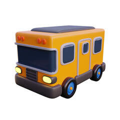 3D Cartoon School Bus