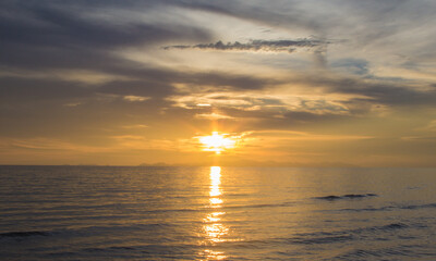 sunset over the sea