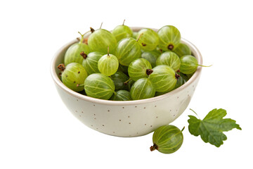 Fresh green gooseberries in bowl healthy eating summer harvest fruit antioxidant rich diet