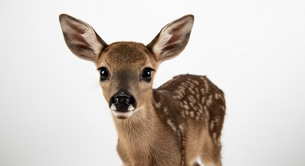 愛らしい子鹿 穏やかな光浴びて 優しい瞳. AI Generated