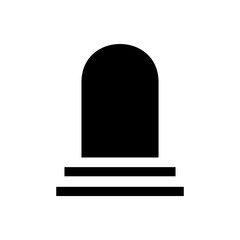 Grave icon flat design vector.