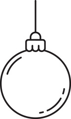 Simple Christmas Ornament Outline bauble decoration