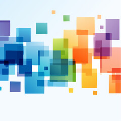 Obraz premium Vibrant Gradient of Textured Rectangular Blocks and Squares