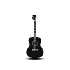 Obraz premium Silhouette of an acoustic guitar