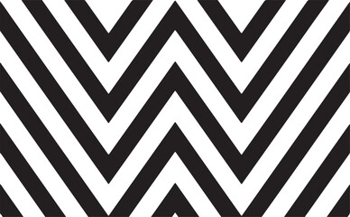 Fototapeta premium Abstract black and white chevron pattern seamless repeatable geometric design background