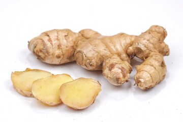 Jahe. Ginger isolated with white background