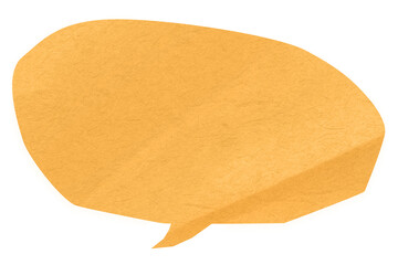 PNG Orange speech bubble, communication paper element, transparent background