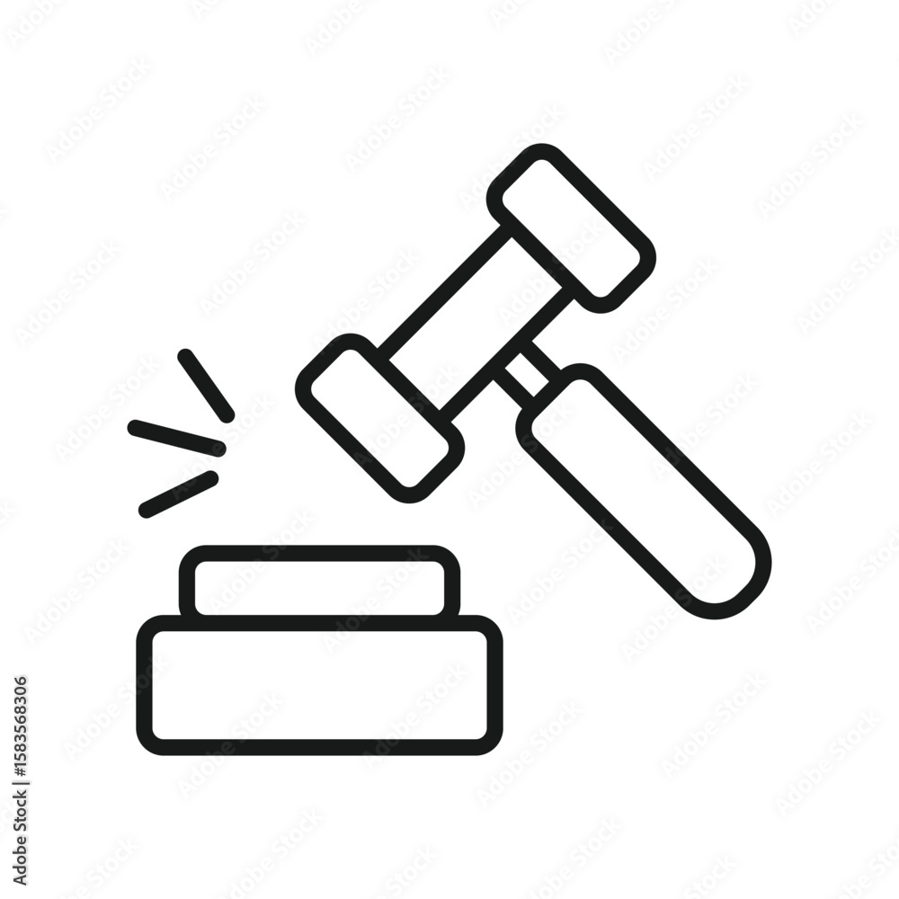 Fototapete Judge symbol icon vector for web and graphic design.