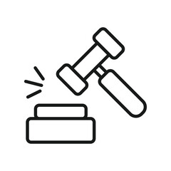 Judge symbol icon vector for web and graphic design.