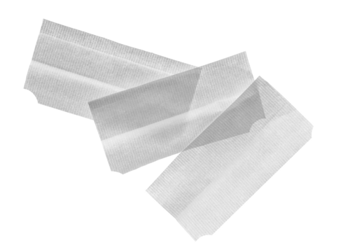 rolling paper flying, isolated on white background, clipping path