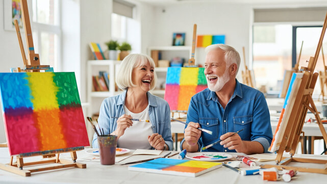 creative senior couple