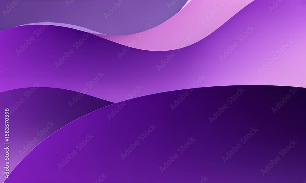 Wall mural abstract purple waves layering background - dynamic gradient texture
