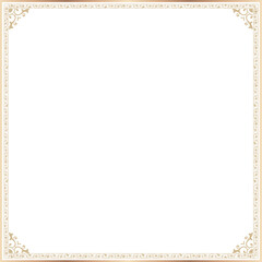 Obraz premium Gold vintage png frame, ornaments transparent background