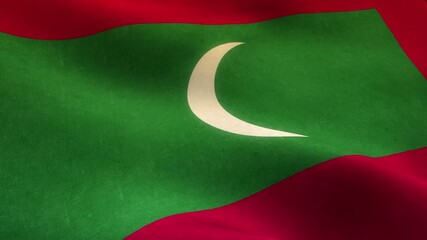 Maldives Country Close Up Flag Background