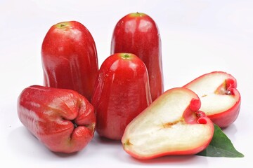 Jambu Air. Water apple, Rose apple isolated with white background