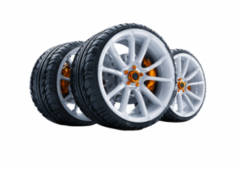 Car Wheels with Tires