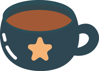 Black Mug with Star Design
