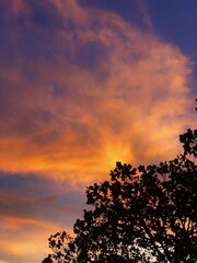 sunset in the sky