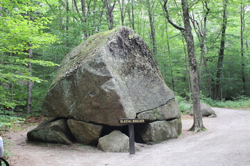 Glacial Boulder at Flume Gorge