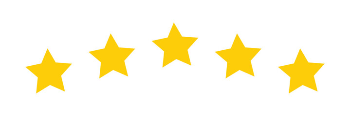 Modern star rating bar design in vector format showing 5-star reviews in yellow and black themes. Perfect for web interfaces, user feedback, reviews, eCommerce, and mobile UI design element . Vector I