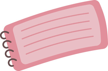 Curved Pink Lined Note