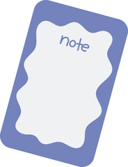 Blue Note Paper with Text