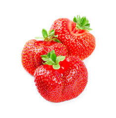 Delicious strawberry fruit on white background
