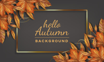 realistic autumn celebrate with leaves background design
