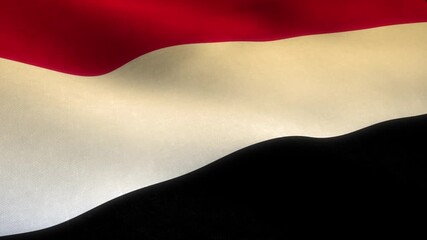 Yemen Country Close Up Flag Background