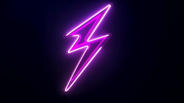 Neon lightning bolt graphic