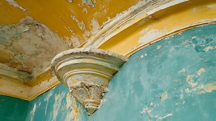 Worn corner of an old building