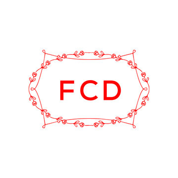 FCD Letter Initial Logo Design Template Vector Illustration