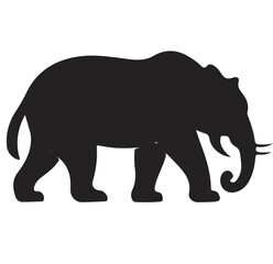 silhouette of elephant