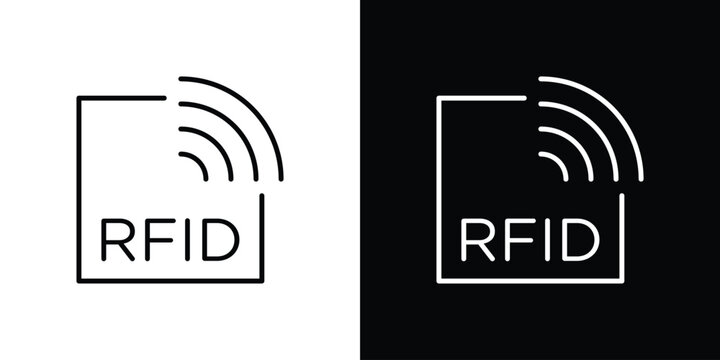 RFID icon editable concept. editable vector stroke symbols