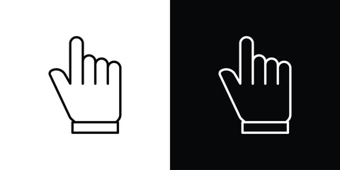 Fototapeta premium Pointing hand icon editable concept. editable vector stroke symbols