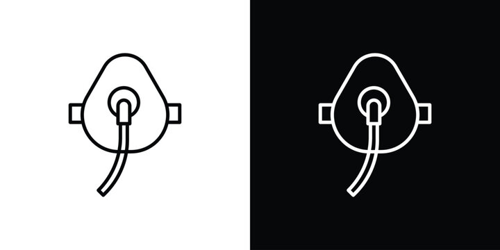 Oxygen mask icon editable concept. editable vector stroke symbols