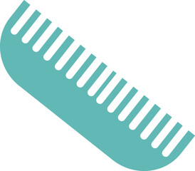 Flat Illustration of a Hair Comb