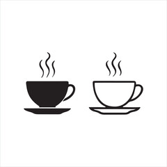 Minimal Coffee Cup Silhouette Icons