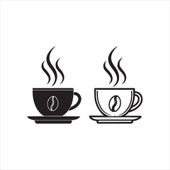 Minimal Coffee Cup Silhouette Icons