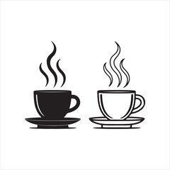 Minimal Coffee Cup Silhouette Icons
