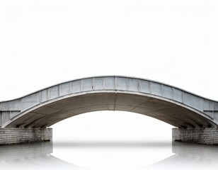 concrete bridge structure on white isolated background