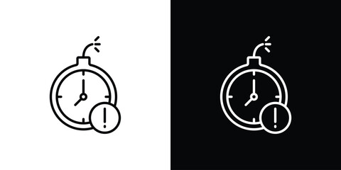 Deadline icon editable concept. editable vector stroke symbols © Surya