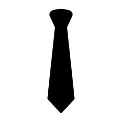 Black tie isolated on transparent or white background, vector illustration.	