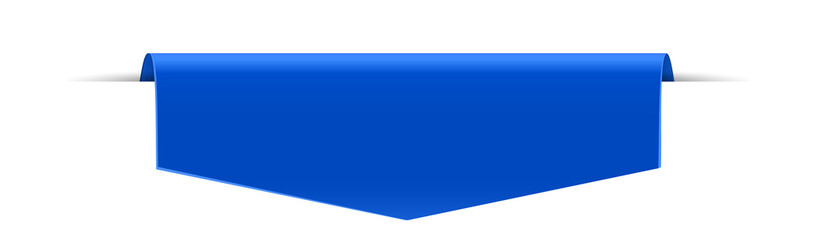 Blue banner. Blank tag png illustration